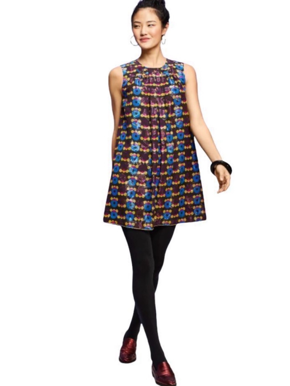 Anna Sui x Target Shimmering Swing Cocktail Dress Textural Flattering Size L